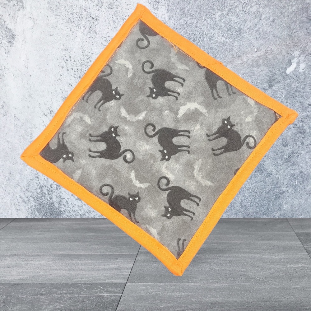 Black Cats and Pumpkins Pot Holders